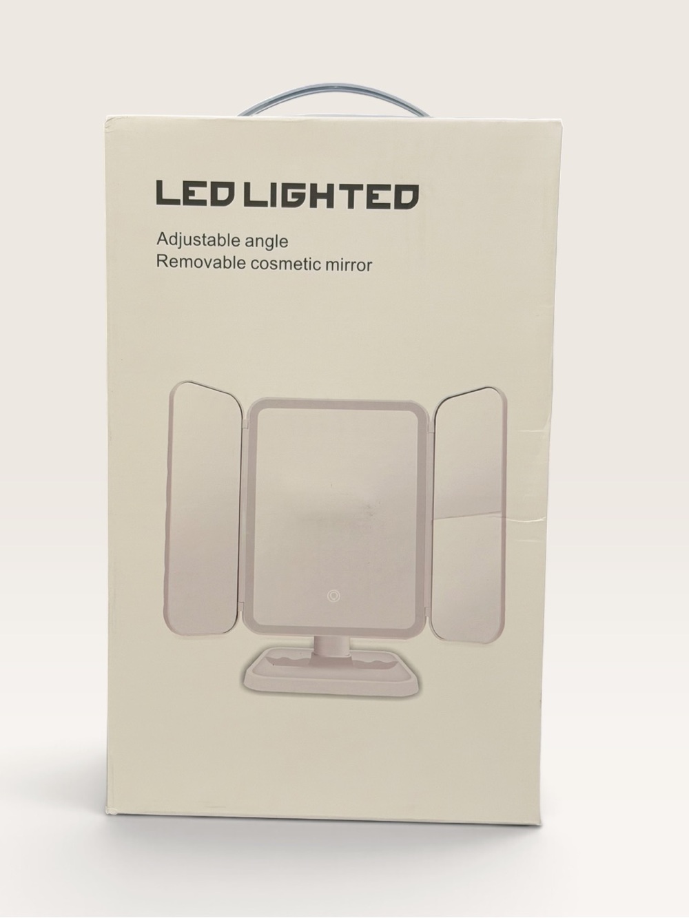 NWT LED Lighted Trifold Makeup Mirror Adjustable Cosmetic Vanity Mirror